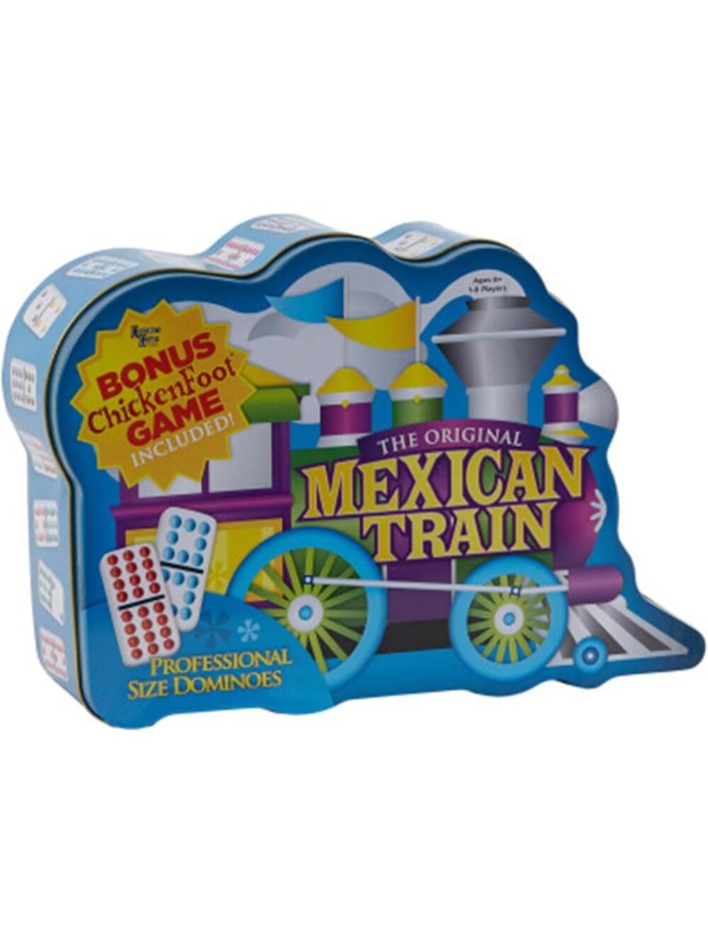Professional Double 12 Mexican Train Dominoes Set with Bonus Chickenfoot Game